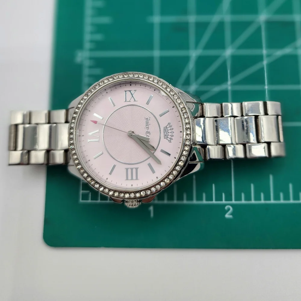 Juicy Couture Silver and Pink Watch